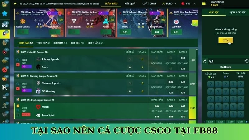 Tại sao nên cá cược CSGO tại Fb88 Tại sao nên cá cược CSGO tại Fb88