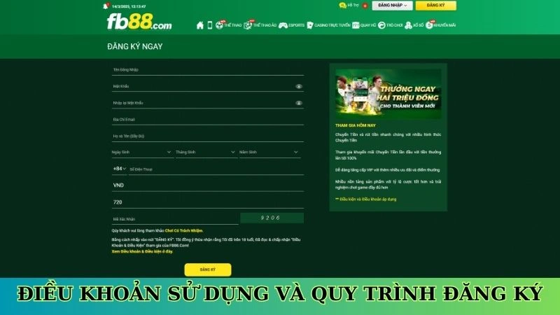 Điều khoản sử dụng và quy trình đăng ký Điều khoản sử dụng và quy trình đăng ký