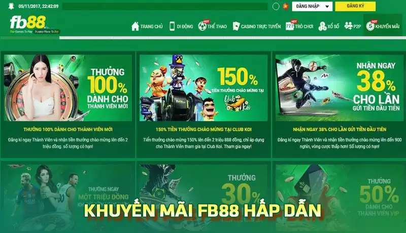 Các chương trình khuyến mãi hấp dẫn tại FB88 Các chương trình khuyến mãi hấp dẫn tại FB88
