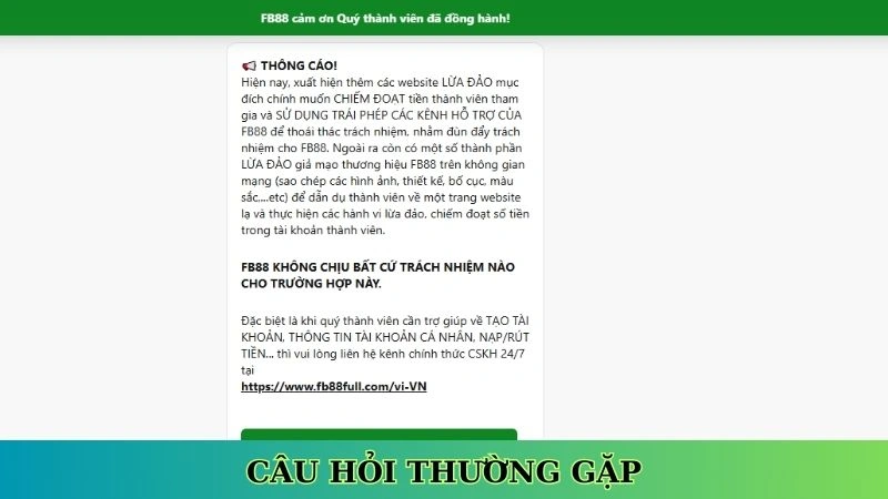 Câu hỏi thường gặp