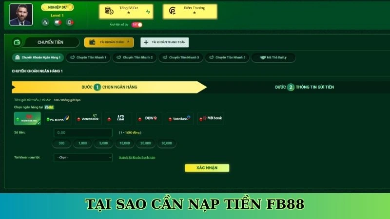 Tại sao cần nạp tiền Fb88 Tại sao cần nạp tiền Fb88