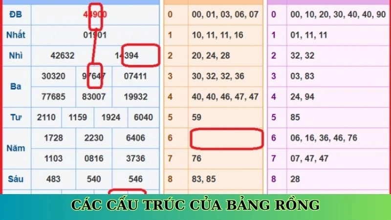 Các cấu trúc của bảng rồng