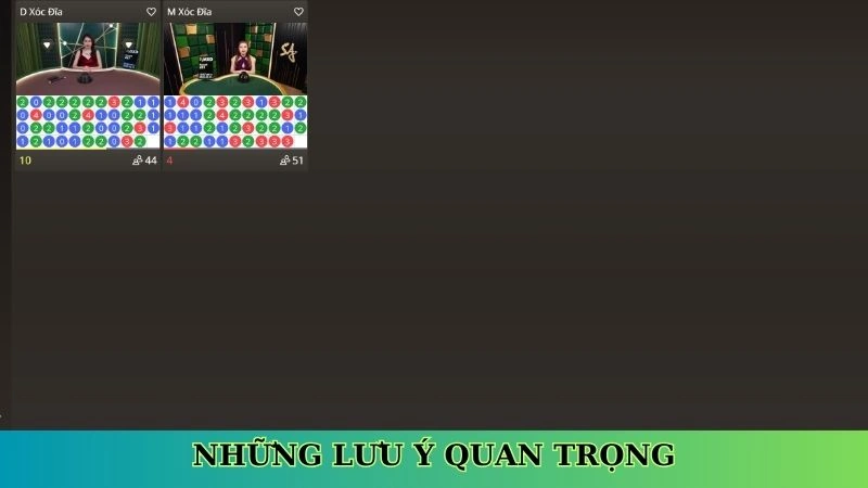Những lưu ý quan trọng Những lưu ý quan trọng
